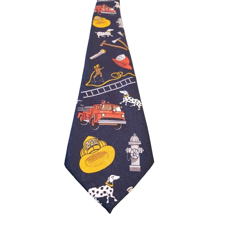 Vintage 1997 A. Rogers Fire Fighter 3 Tie Executive Neck Tie 100% Polyester